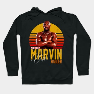 Marvelous Marvin Hagler Boxing Legend Signature Vintage Retro 80s 90s Bootleg Rap Style Hoodie